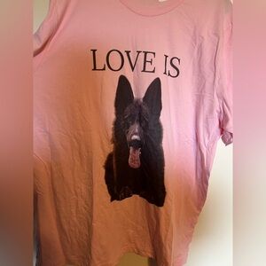 Bella Canvas Pink German Shepherd Graphic Tee